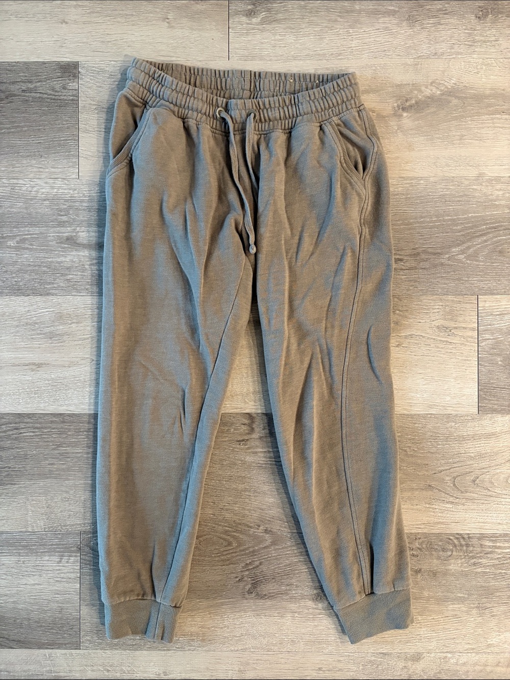Women’s Green Elastic-Waist Jogger Pants